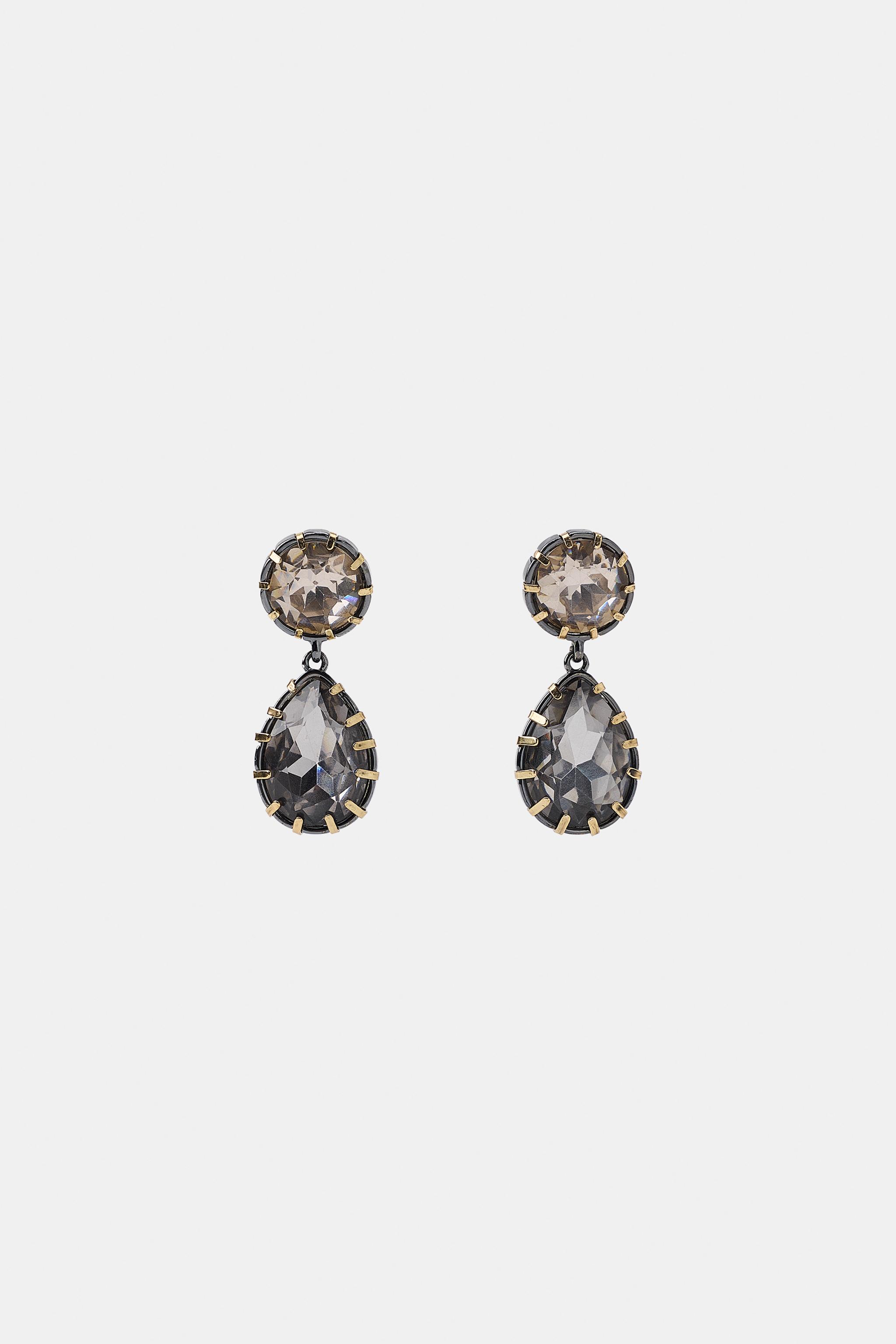 BOUCLES D'OREILLES MÉTALLIQUES À BIJOUX